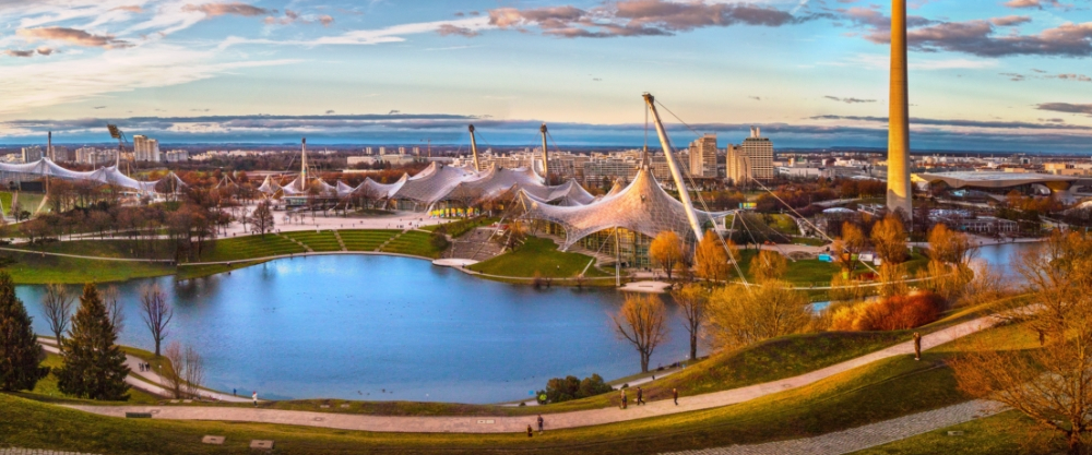 Munich Olympic Park, a key recreational space for students in one of Germany's best university cities.
